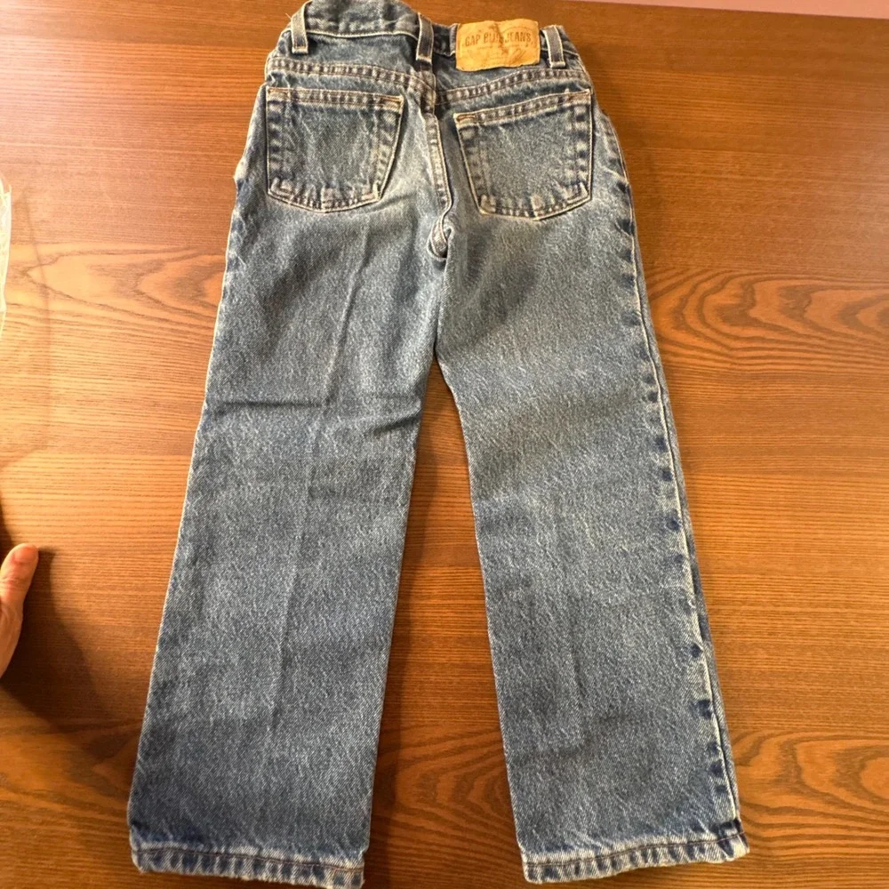 Gap Blue Jeans Easy Fit Kids Size 7 Slim Medium‎ Wash Straight Leg Denim